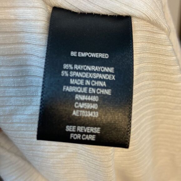 AFRM Ruched Ribbed Halter Top - White XL - Picture 6 of 6